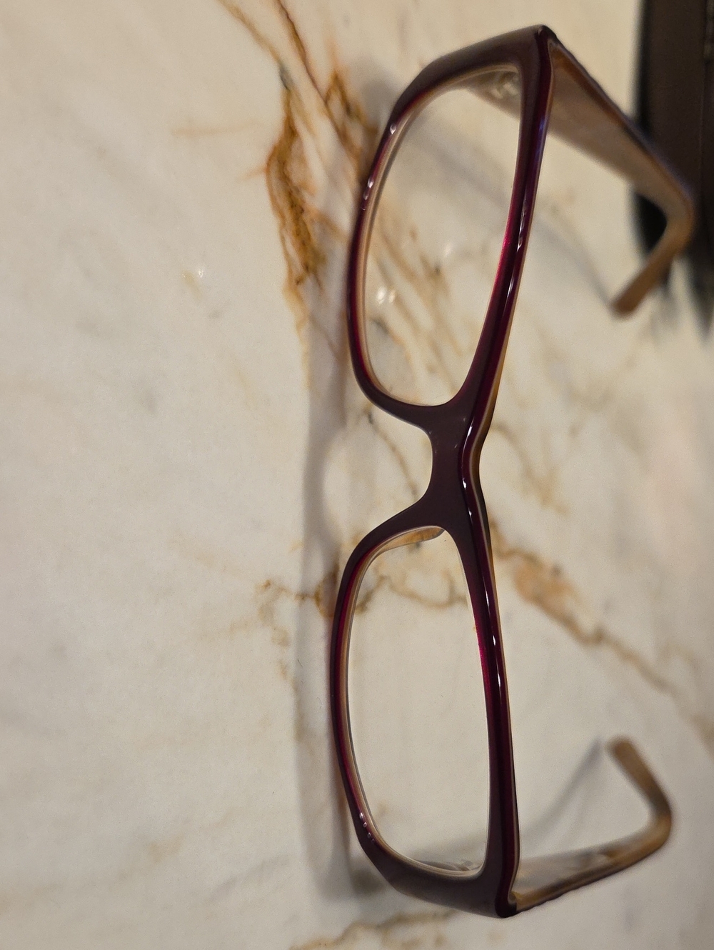 Burberry Burgundy Rectangular Eyeglass Frames